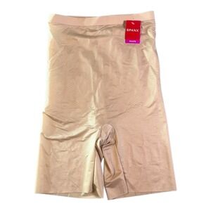 Spanx Thinstincts 2.0 High-Waist Mid-Thigh Short Shapewear Sand Size Large NWT